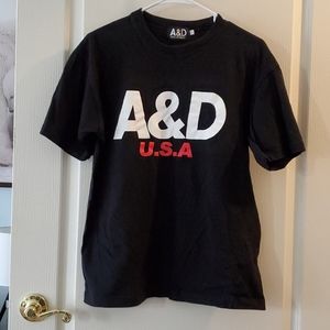 Aero & Drome USA Mens Black Short Sleeve T-Shirt